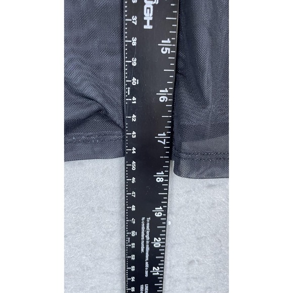 Sumwon Shirt Womens XS Black Mesh America's Sweetheart Sheer Long Sleeve - Picture 6 of 8